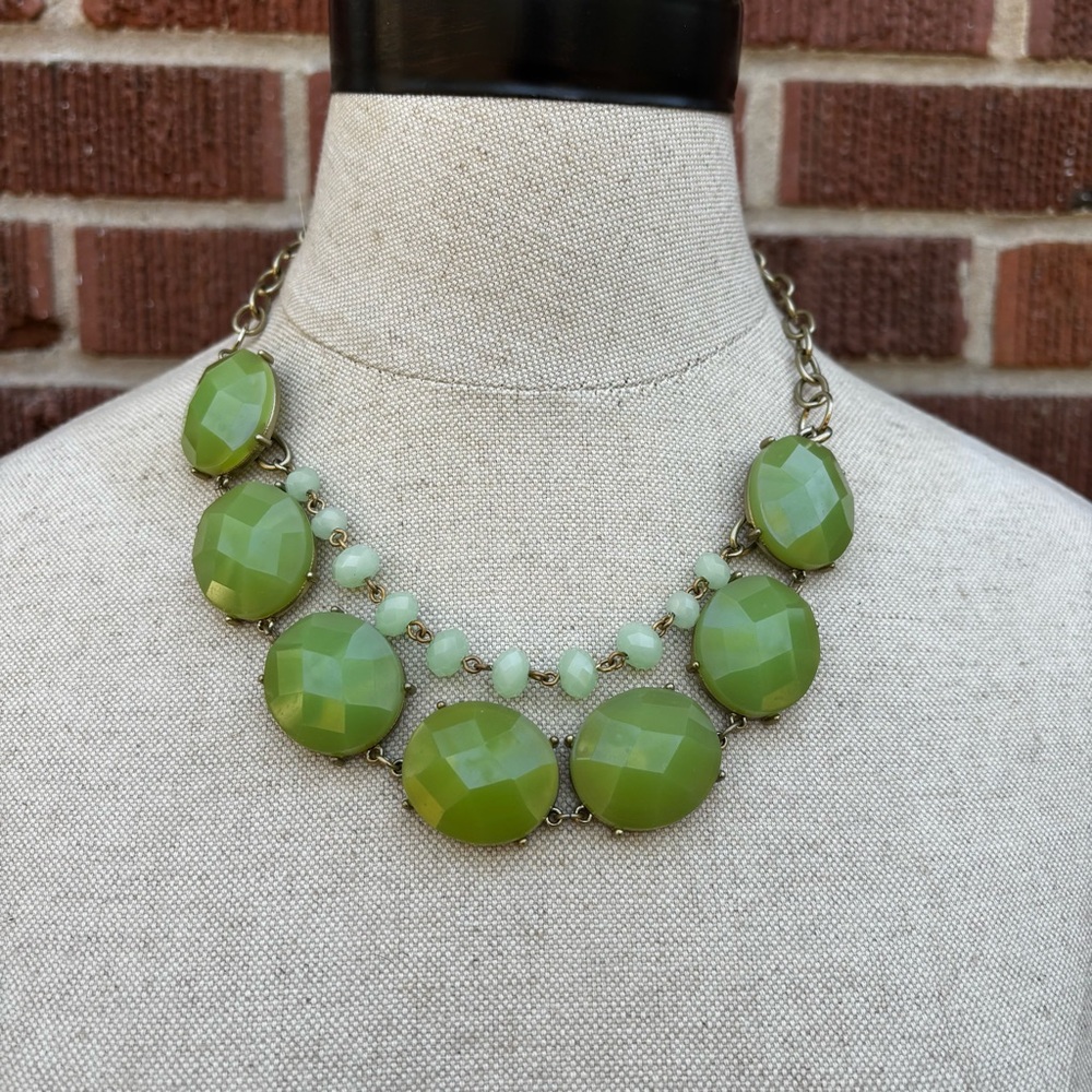 Premier Designs Necklace Mint Condition Green Single Or Multi Strand Plus one
